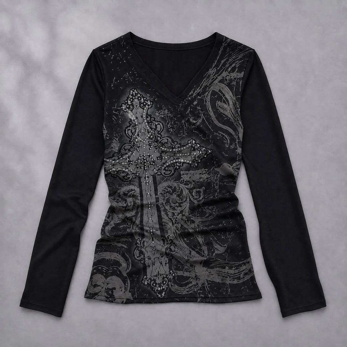 Nocturne Cross Long-Sleeve Top